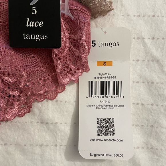 NWT Rene Rofe 5 Lace Thong Set - Picture 6 of 6